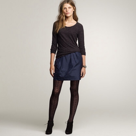 Black J. Crew Silk Taffeta Mini Skirt - Picture 3 of 4